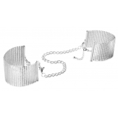 Серебристые наручники-браслеты Desir Metallique Handcuffs - Bijoux Indiscrets - купить с доставкой в Кемерово