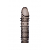 Дымчатая закрытая насадка ToyFa XLover с чешуйками и пупырышками - 13,5 см. - ToyFa - в Кемерово купить с доставкой