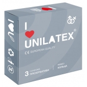 Презервативы с рёбрами Unilatex Ribbed - 3 шт. - Unilatex - купить с доставкой в Кемерово