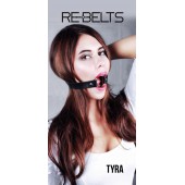 Чёрный кожаный чокер-кляп Tyra Black - Rebelts - купить с доставкой в Кемерово