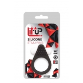 Чёрное эрекционное кольцо LIT-UP SILICONE STIMU RING 1 BLACK - Dream Toys - в Кемерово купить с доставкой