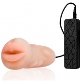 Мастурбатор-ротик с вибрацией REALSTUFF VIBRATING MASTURBATOR MOUTH - Dream Toys - в Кемерово купить с доставкой