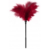 Пластиковая метелочка с красными пёрышками Small Feather Tickler - 32 см. - Blush Novelties - купить с доставкой в Кемерово