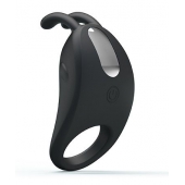 Чёрное эрекционное кольцо с вибрацией Rabbit Vibrator - Baile - в Кемерово купить с доставкой