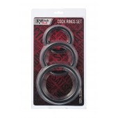 Набор из 3 чёрных эрекционных колец - ToyFa - в Кемерово купить с доставкой