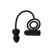Чёрное эрекционное кольцо с вибропулькой и анальным хвостом - Erotist Adult Toys - в Кемерово купить с доставкой