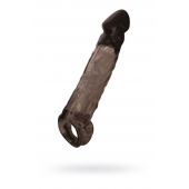 Чёрная насадка на пенис Tс подхватом - 19,5 см. - ToyFa - в Кемерово купить с доставкой