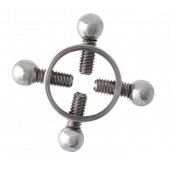 Серебристые зажимы для сосков на винтах - ToyFa - купить с доставкой в Кемерово