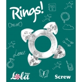 Прозрачное эрекционное кольцо Rings Screw - Lola Games - в Кемерово купить с доставкой