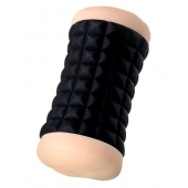 Двухсторонний мастурбатор JOS JANICE в черном цилиндре - JOS - в Кемерово купить с доставкой