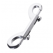 Серебристый двухсторонний карабин TOYFA Metal - ToyFa - купить с доставкой в Кемерово