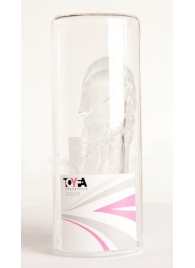 Прозрачная гелевая насадка с клиторальным отростком - 13 см. - Toyfa Basic - в Кемерово купить с доставкой