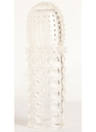 Прозрачная закрытая гелевая насадка - 13,5 см. - Toyfa Basic - в Кемерово купить с доставкой