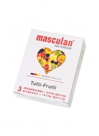 Жёлтые презервативы Masculan Ultra Tutti-Frutti с фруктовым ароматом - 3 шт. - Masculan - купить с доставкой в Кемерово