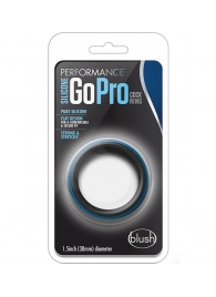 Черно-синее эрекционное кольцо Silicone Go Pro Cock Ring - Blush Novelties - в Кемерово купить с доставкой