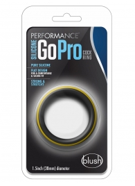Черно-желтое силиконовое эрекционное кольцо Silicone Go Pro Cock Ring - Blush Novelties - в Кемерово купить с доставкой