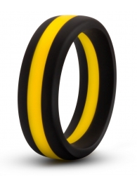 Черно-желтое силиконовое эрекционное кольцо Silicone Go Pro Cock Ring - Blush Novelties - в Кемерово купить с доставкой