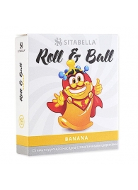 Стимулирующий презерватив-насадка Roll   Ball Banana - Sitabella - купить с доставкой в Кемерово