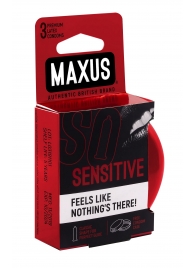 Ультратонкие презервативы в железном кейсе MAXUS Sensitive - 3 шт. - Maxus - купить с доставкой в Кемерово