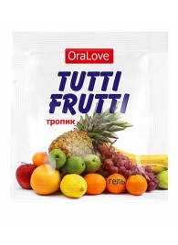 Пробник гель-смазки Tutti-frutti со вкусом тропических фруктов - 4 гр. - Биоритм - купить с доставкой в Кемерово