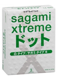 Презервативы Sagami Xtreme SUPER DOTS с точками - 3 шт. - Sagami - купить с доставкой в Кемерово