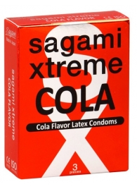 Ароматизированные презервативы Sagami Xtreme COLA - 3 шт. - Sagami - купить с доставкой в Кемерово