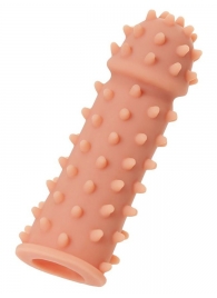 Телесная реалистичная насадка KOKOS Extreme Sleeve 03 с дополнительной стимуляцией - 12,7 см. - KOKOS - в Кемерово купить с доставкой