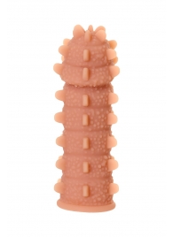 Телесная реалистичная насадка KOKOS Extreme Sleeve 04 с дополнительной стимуляцией - 12,7 см. - KOKOS - в Кемерово купить с доставкой