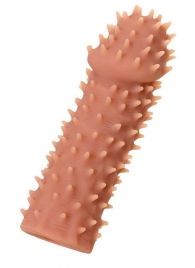 Телесная реалистичная насадка KOKOS Extreme Sleeve 07 с дополнительной стимуляцией - 12,7 см. - KOKOS - в Кемерово купить с доставкой