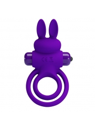 Фиолетовое эрекционное кольцо с вибростимуляцией клитора Vibrant Penis Ring III - Baile - в Кемерово купить с доставкой