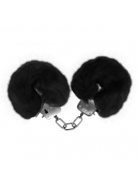 Черные меховые наручники Love с ключиками - Baile - купить с доставкой в Кемерово