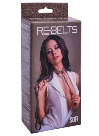 Коричневый поводок и чокер с кольцом Sofi - Rebelts - купить с доставкой в Кемерово