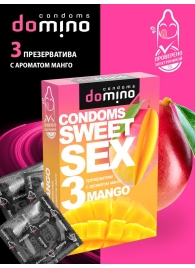 Презервативы для орального секса DOMINO Sweet Sex с ароматом манго - 3 шт. - Domino - купить с доставкой в Кемерово
