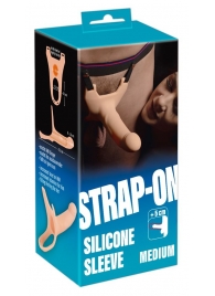 Силиконовый полый страпон на ремнях Silicone Strap-on - 16 см. - Orion - купить с доставкой в Кемерово