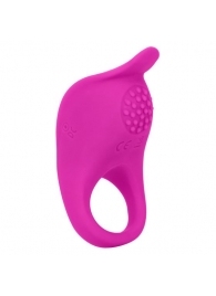 Ярко-розовое эрекционное виброкольцо Silicone Rechargeable Teasing Enhancer - California Exotic Novelties - в Кемерово купить с доставкой