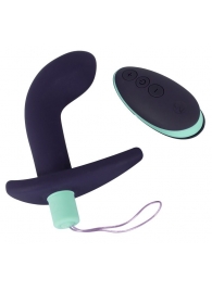 Темно-фиолетовый вибростимулятор простаты с пультом ДУ Remote Controlled Prostate Plug - Orion - в Кемерово купить с доставкой