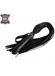Черная плеть  Ковбой  с ручкой-фаллосом - 55 см. - Sitabella - купить с доставкой в Кемерово