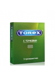 Текстурированные презервативы Torex  С точками  - 3 шт. - Torex - купить с доставкой в Кемерово