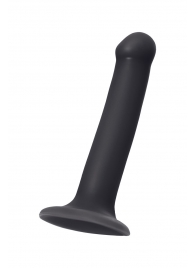 Черный фаллос на присоске Silicone Bendable Dildo M - 18 см. - Strap-on-me - купить с доставкой в Кемерово