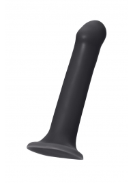 Черный фаллос на присоске Silicone Bendable Dildo L - 19 см. - Strap-on-me - купить с доставкой в Кемерово