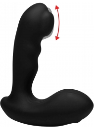 Черный стимулятор простаты Alpha-Pro 7X P-Milker Silicone Prostate Stimulator with Milking Bead - XR Brands - в Кемерово купить с доставкой