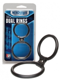 Чёрное двойное эрекционное кольцо Dual Rings Black - Dream Toys - в Кемерово купить с доставкой