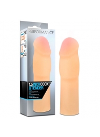 Телесная насадка-удлинитель на пенис PERFORMANCE 1.5INCH COCK XTENDER - 16 см. - Blush Novelties - в Кемерово купить с доставкой