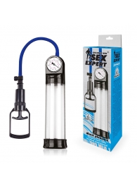 Прозрачная вакуумная помпа Sex Expert с манометром - Sex Expert - в Кемерово купить с доставкой