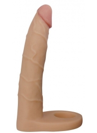 Телесная насадка-фаллоимитатор для двойного проникновения - 17 см. - Lovetoy - купить с доставкой в Кемерово