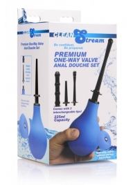 Анальный душ с 3 насадками Premium One-way Valve Anal Douche Set - XR Brands - купить с доставкой в Кемерово