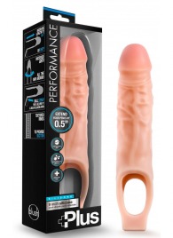 Телесный реалистичный фаллоудлинитель 9 Inch Silicone Cock Sheath Penis Extender - 22,86 см. - Blush Novelties - в Кемерово купить с доставкой