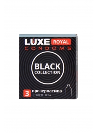 Черные презервативы LUXE Royal Black Collection - 3 шт. - Luxe - купить с доставкой в Кемерово