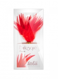 Красный перьевой тиклер Plume - 23 см. - Lola Lingerie - купить с доставкой в Кемерово
