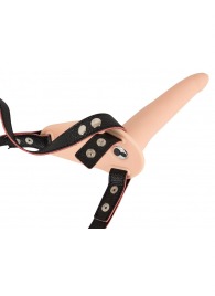 Телесный поясной страпон с вибрацией Vibrating Strap-On - 15,7 см. - Orion - купить с доставкой в Кемерово